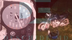 Șoldănești: Un tânăr s-a izbit cu motocicleta în poarta unei gospodării. Acul vitezometrului s-a oprit la 160 km/h